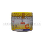 Longlife C Powder 250g: A close-up of the container, showing the yellow and silver label detailing ingredients and benefits.