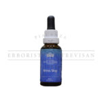 Bottiglia blu di Fiori Australiani Stress Stop con contagocce. Rimedio naturale per ansia e stress, integratore alimentare da 30ml.
