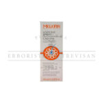 Migliorin Lozione Spray Anticaduta: White bottle featuring hair loss prevention formula with myrrh, cinnamon, and ginger extracts.