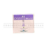 GSE Cystitis Rapid supplement box with purple text, showing 30 tablets of grapefruit seed extract, uva ursina, erica, pilosella, and ononide.