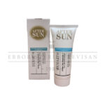 Bioearth After Sun face cream in tube and box. White packaging, features aloe vera and reishi. Promotes skin recovery after sun exposure.